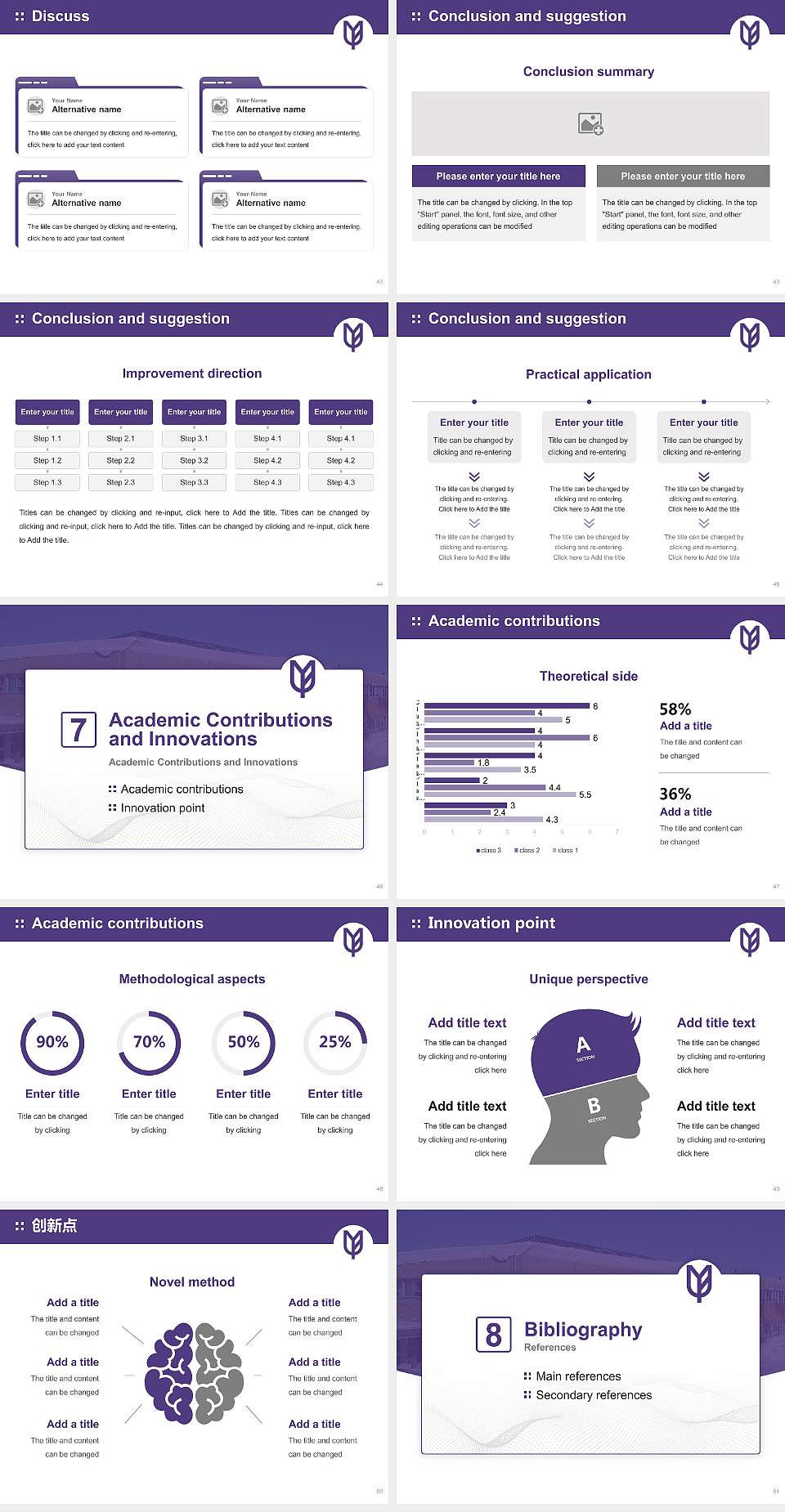 Yukon University Graduation Thesis Defense PPT Template4:3 ratio PPT effect preview image6
