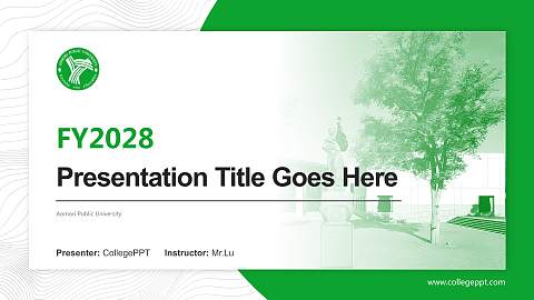 Aomori Public University Academic Presentation/Research Findings Report PPT Template