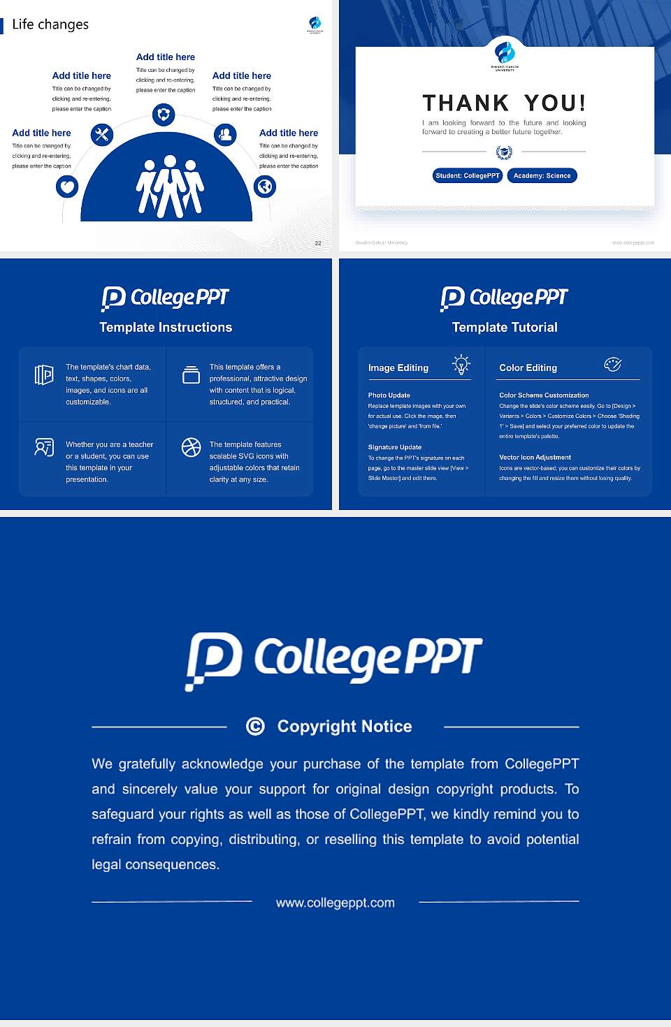 Biwako-Gakuin University National Scholarship Defense PPT Template4:3 ratio PPT effect preview image4