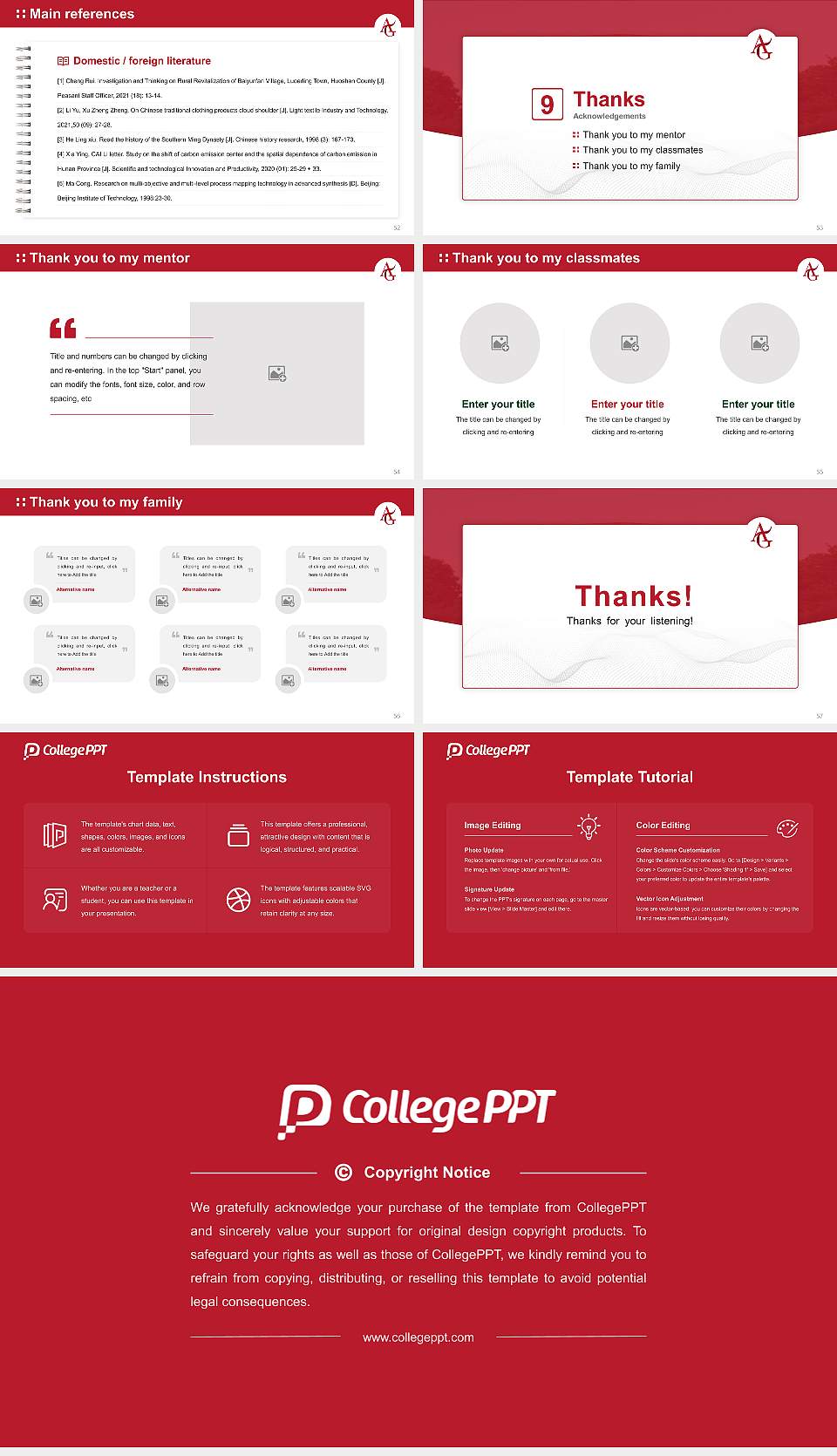 Aichi Gakuin University Graduation Thesis Defense PPT Template16:9 ratio PPT effect preview image7