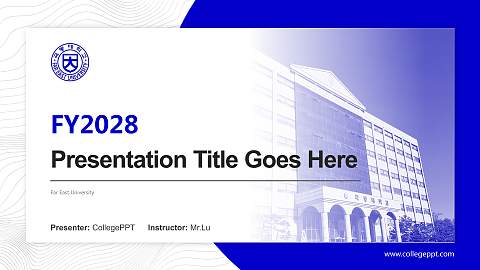 Far East University Academic Presentation/Research Findings Report PPT Template