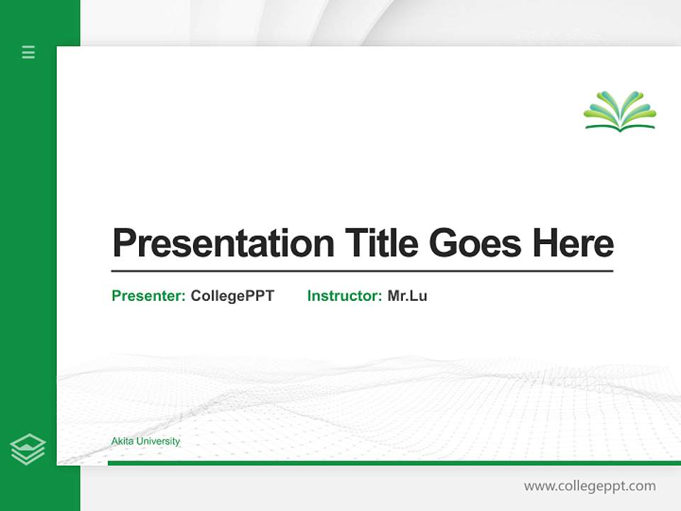 Akita University Thesis Proposal/Graduation Defense PPT Template4:3 ratio PPT effect preview image5