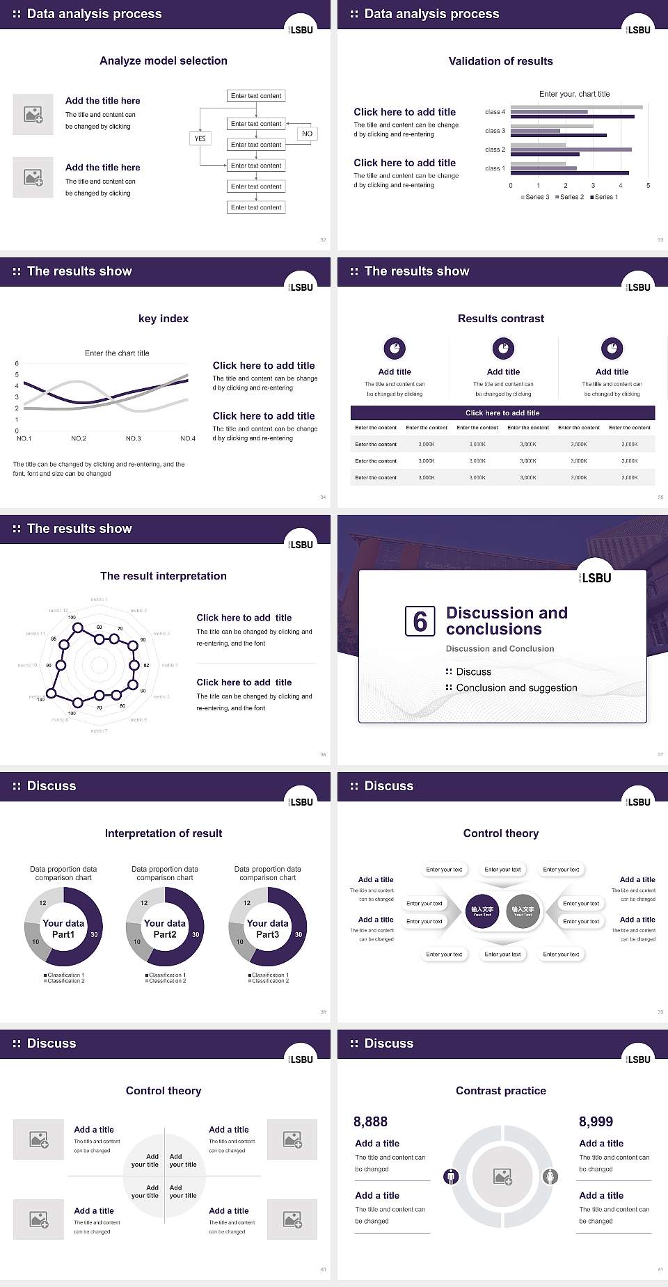 London South Bank University Graduation Thesis Defense PPT Template4:3 ratio PPT effect preview image5