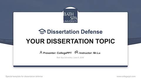 Bath Spa University Graduation Thesis Defense PPT Template