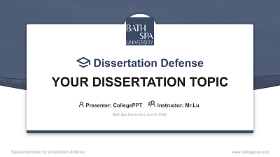 Bath Spa University Graduation Thesis Defense PPT Template