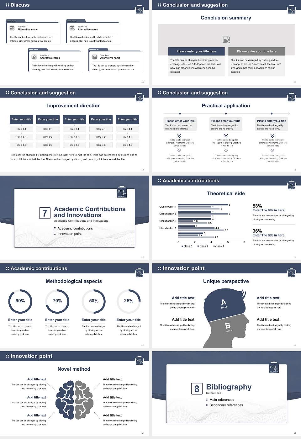 Bath Spa University Graduation Thesis Defense PPT Template16:9 ratio PPT effect preview image6