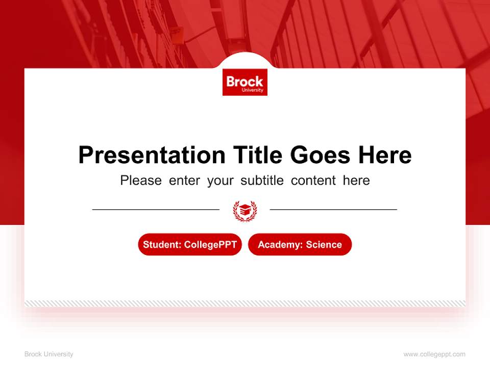 Brock University National Scholarship Defense PPT Template4:3 ratio PPT effect preview image4