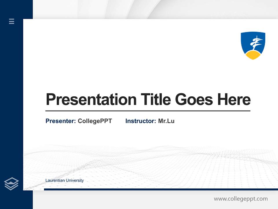 Laurentian University Thesis Proposal/Graduation Defense PPT Template4:3 ratio PPT effect preview image5