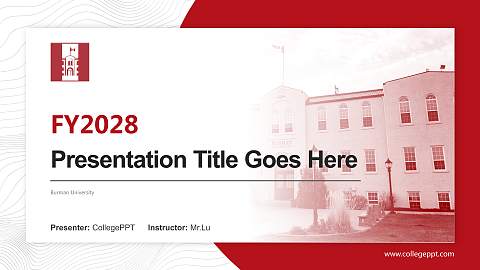 Burman University Academic Presentation/Research Findings Report PPT Template