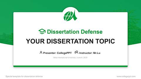 Akita International University Graduation Thesis Defense PPT Template
