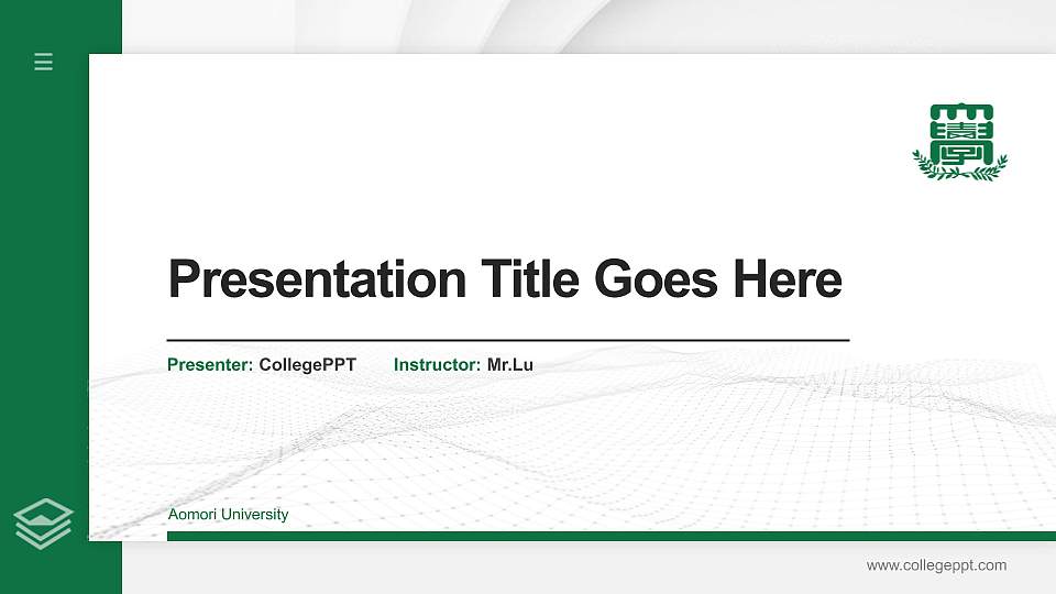 Aomori University Thesis Proposal/Graduation Defense PPT Template16:9 ratio PPT effect preview image