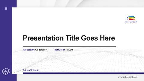 Bukkyo University Thesis Proposal/Graduation Defense PPT Template