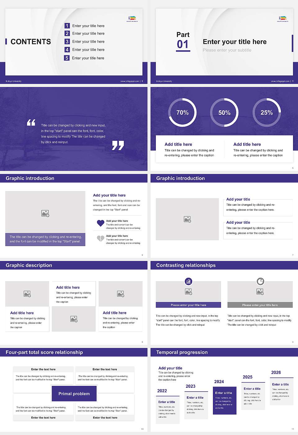Bukkyo University Thesis Proposal/Graduation Defense PPT Template16:9 ratio PPT effect preview image2