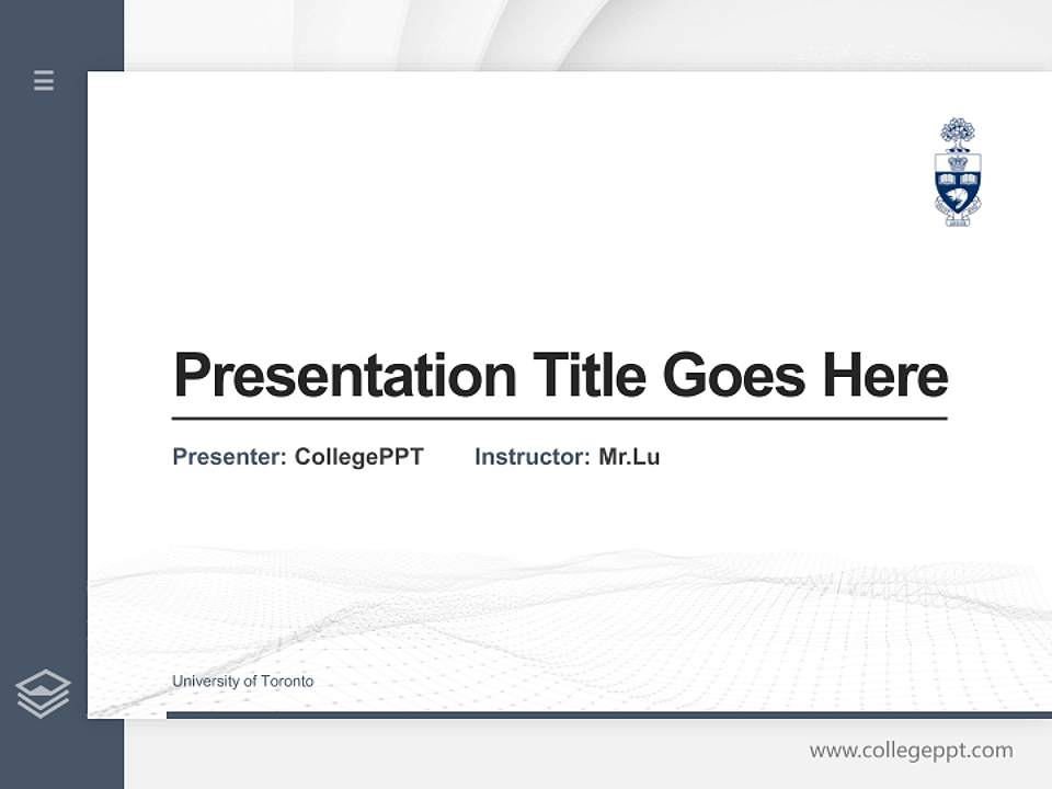 University of Toronto Thesis Proposal/Graduation Defense PPT Template4:3 ratio PPT effect preview image5