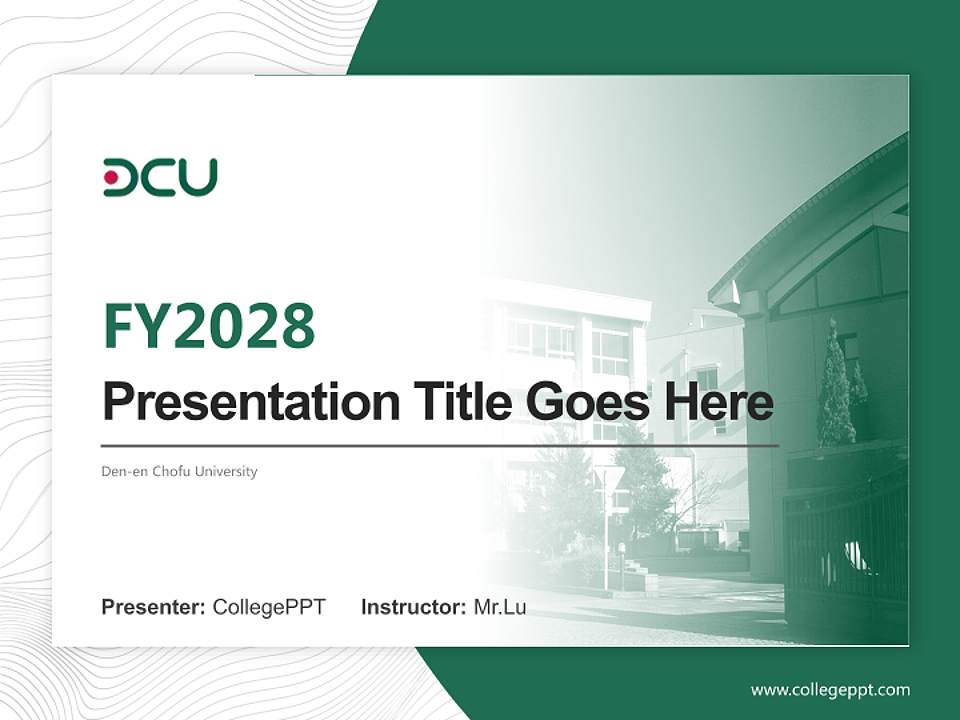 Den-en Chofu University Academic Presentation/Research Findings Report PPT Template4:3 ratio PPT effect preview image5