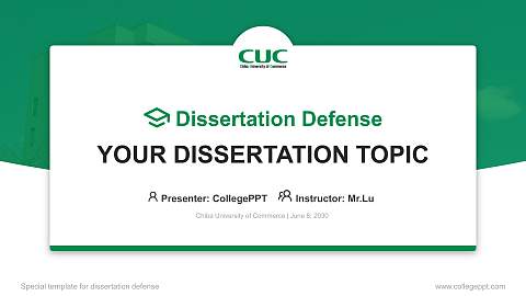 Chiba University of Commerce Graduation Thesis Defense PPT Template
