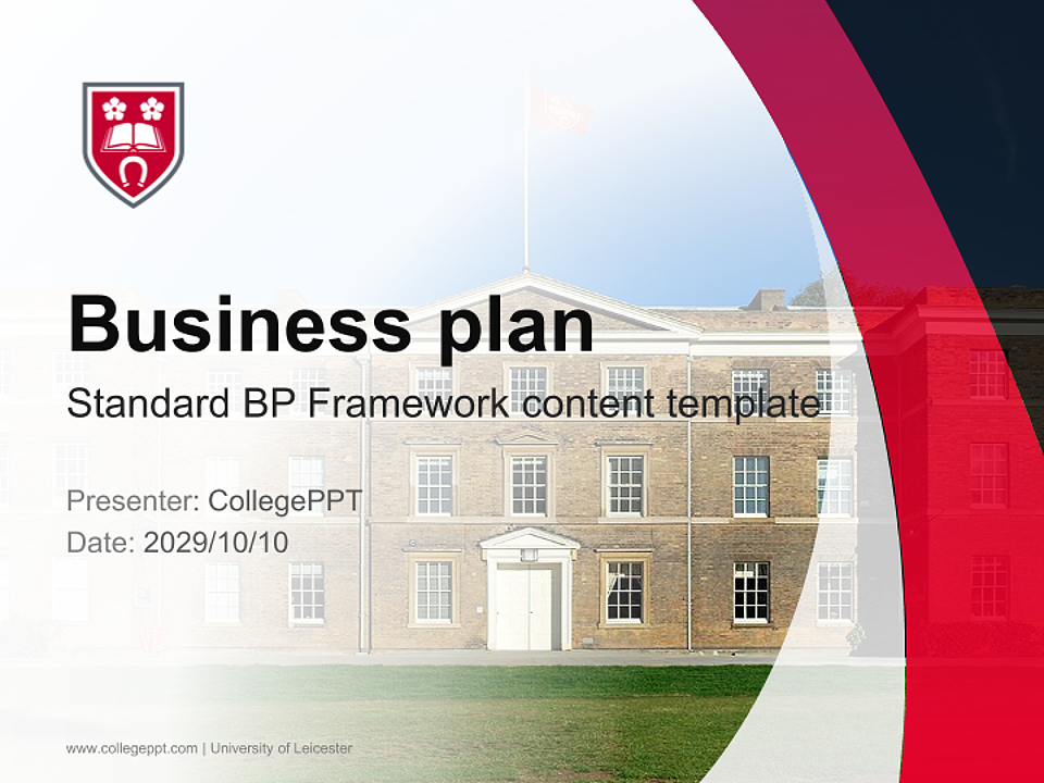 University of Leicester Competition/Entrepreneurship Contest PPT Template_Slide preview image1