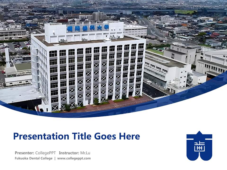 Fukuoka Dental College Course/Courseware Creation PPT Template4:3 ratio PPT effect preview image5