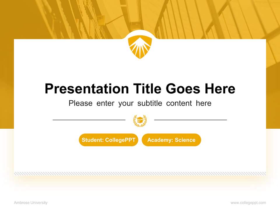 Ambrose University National Scholarship Defense PPT Template4:3 ratio PPT effect preview image4