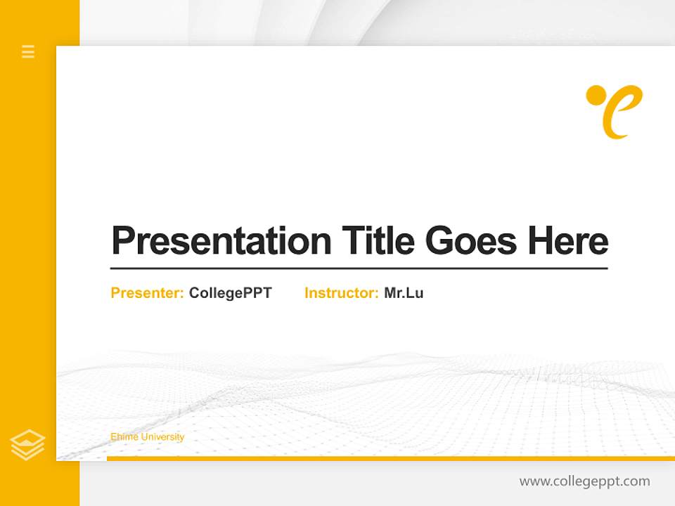 Ehime University Thesis Proposal/Graduation Defense PPT Template4:3 ratio PPT effect preview image5