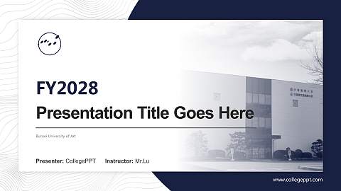 Bunsei University of Art Academic Presentation/Research Findings Report PPT Template