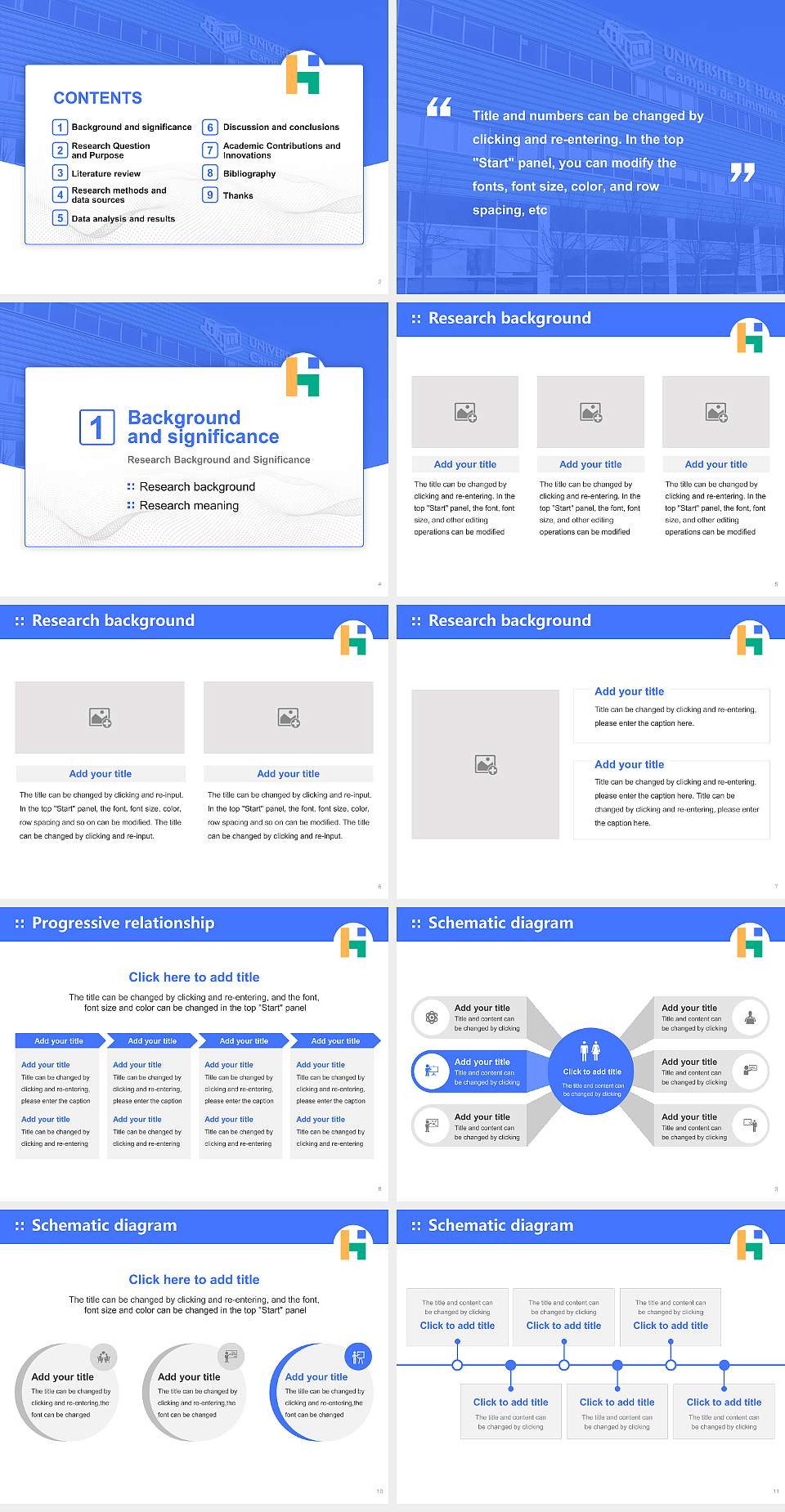 University of Hearst Graduation Thesis Defense PPT Template4:3 ratio PPT effect preview image2
