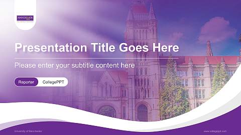 University of Manchester Lecture Sharing and Networking Event PPT Template