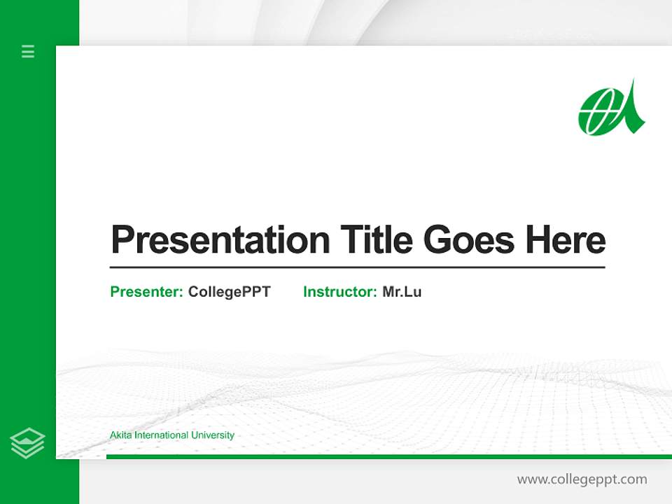Akita International University Thesis Proposal/Graduation Defense PPT Template4:3 ratio PPT effect preview image5