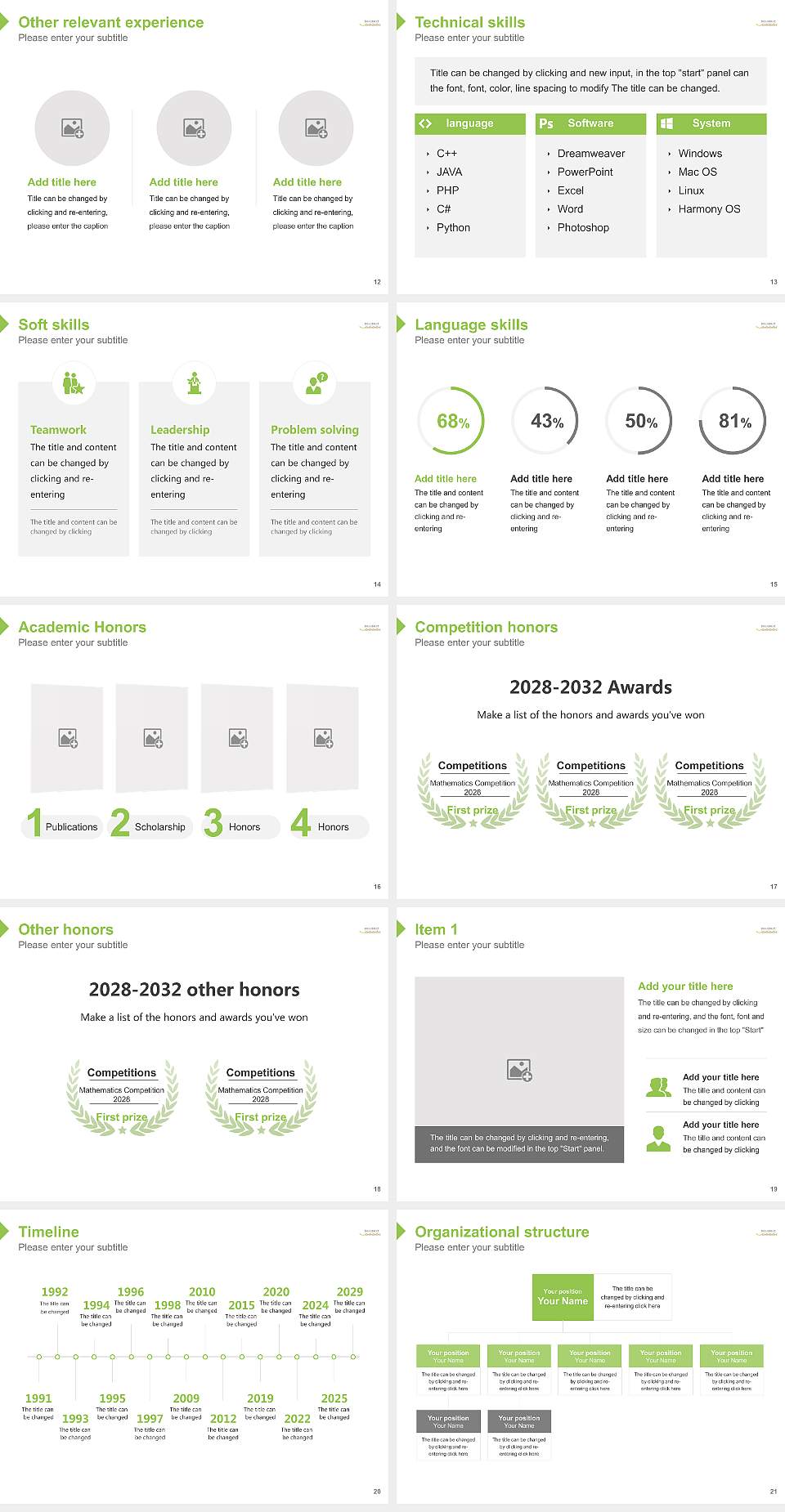 Akita University of Art Resume PPT Template4:3 ratio PPT effect preview image3