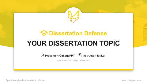 Japan Health Care College Graduation Thesis Defense PPT Template