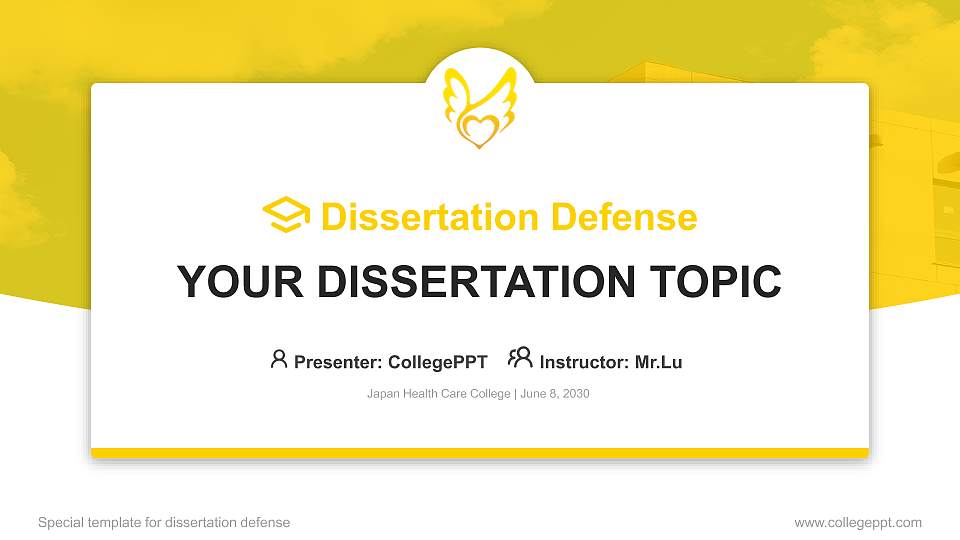 Japan Health Care College Graduation Thesis Defense PPT Template16:9 ratio PPT effect preview image