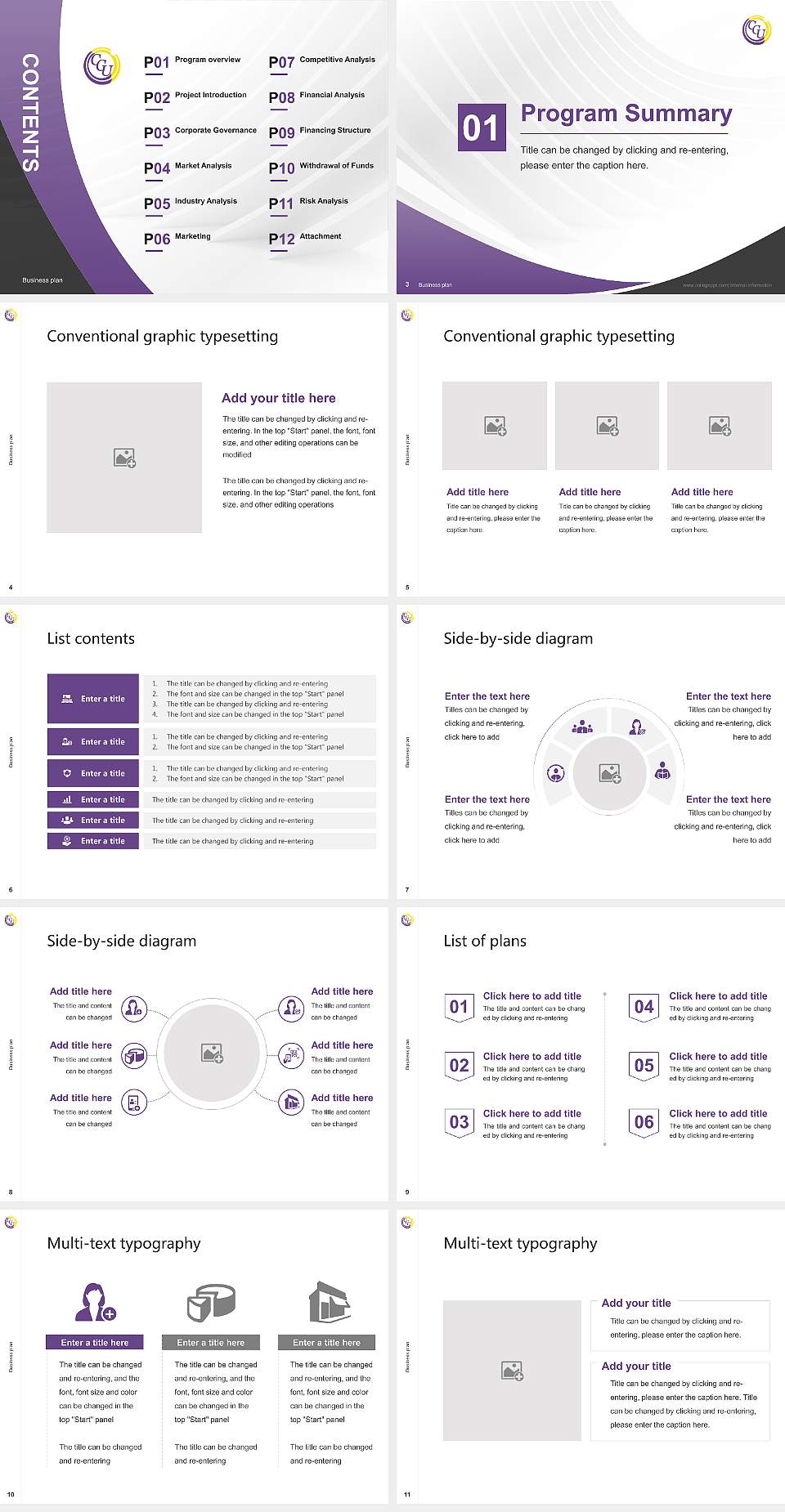 Chuo Gakuin University Competition/Entrepreneurship Contest PPT Template4:3 ratio PPT effect preview image2