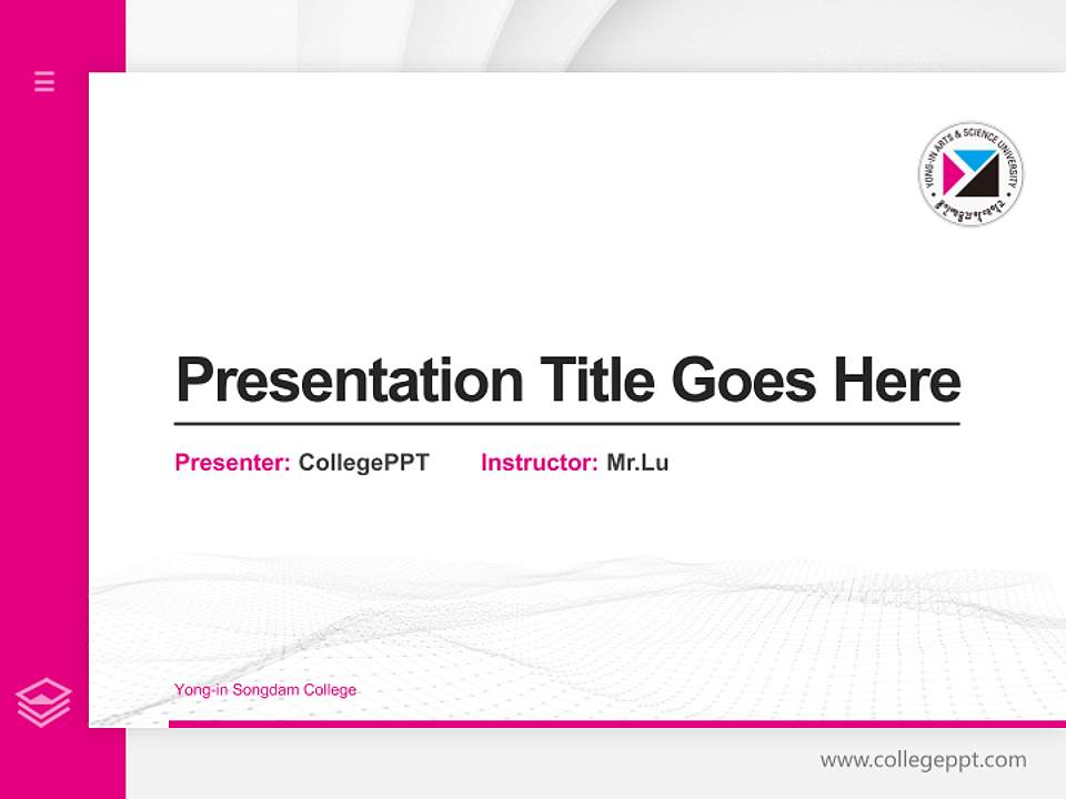 Yong-in Songdam College Thesis Proposal/Graduation Defense PPT Template4:3 ratio PPT effect preview image5
