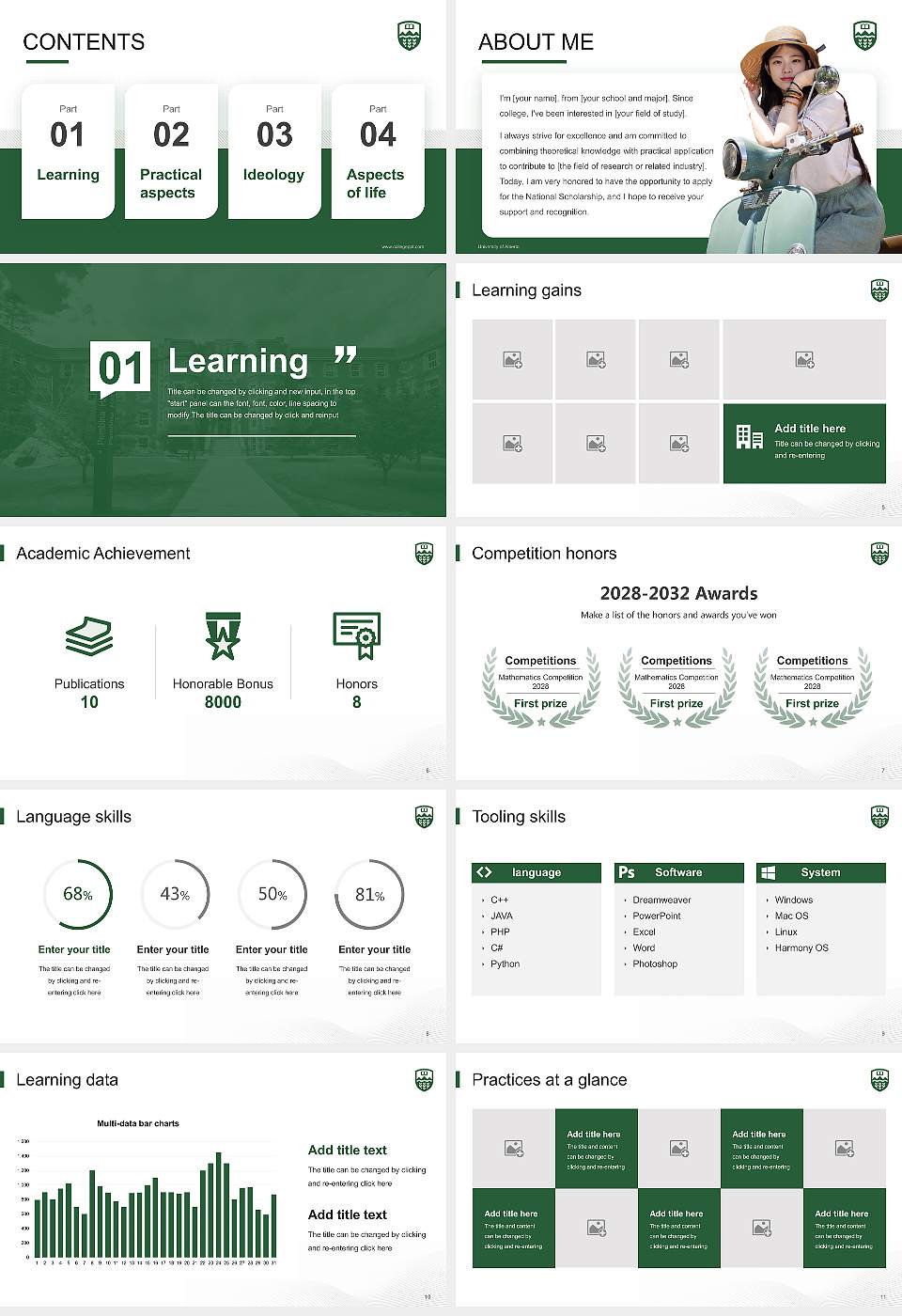 University of Alberta National Scholarship Defense PPT Template16:9 ratio PPT effect preview image2