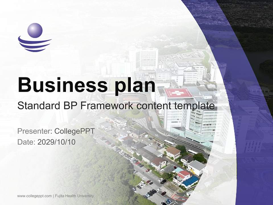 Fujita Health University Competition/Entrepreneurship Contest PPT Template4:3 ratio PPT effect preview image9