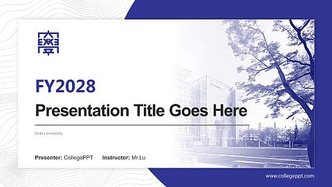 Azabu University Academic Presentation/Research Findings Report PPT Template