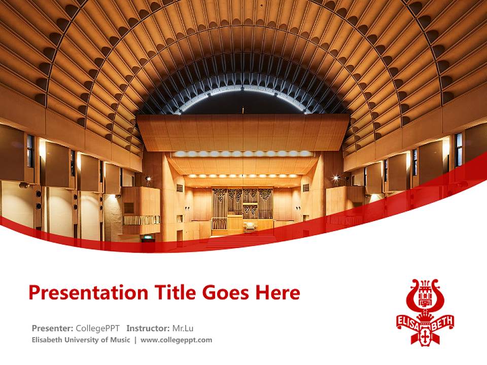 Elisabeth University of Music Course/Courseware Creation PPT Template4:3 ratio PPT effect preview image5