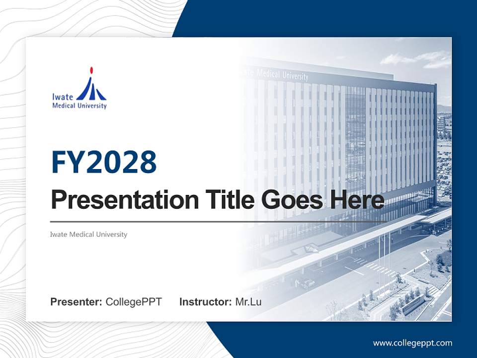 Iwate Medical University Academic Presentation/Research Findings Report PPT Template4:3 ratio PPT effect preview image5