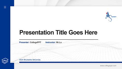 Aichi Shukutoku University Thesis Proposal/Graduation Defense PPT Template