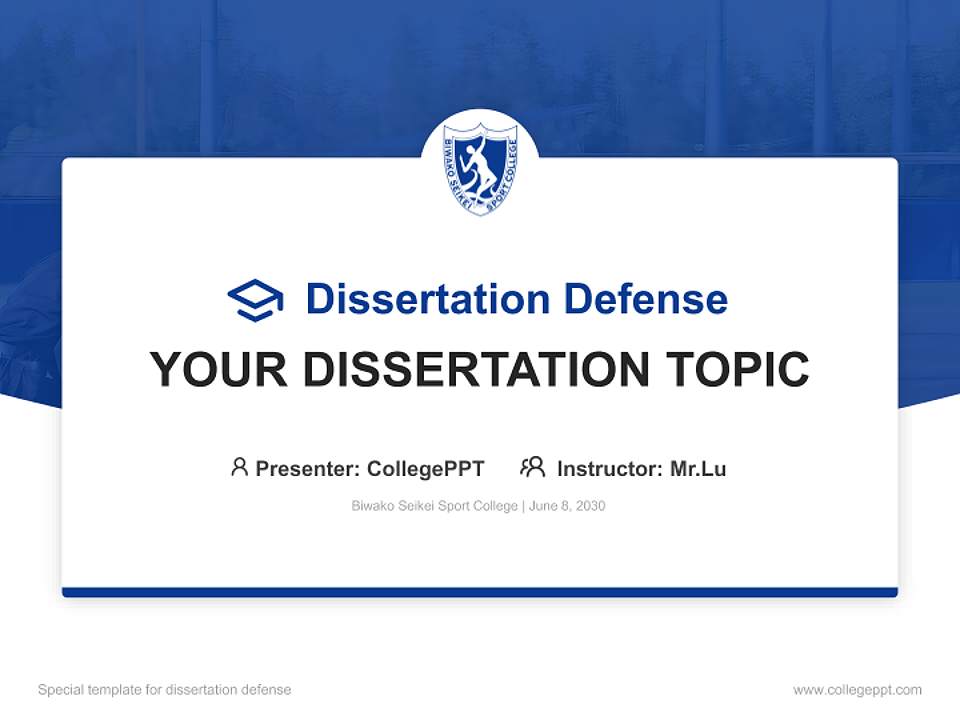 Biwako Seikei Sport College Graduation Thesis Defense PPT Template4:3 ratio PPT effect preview image7