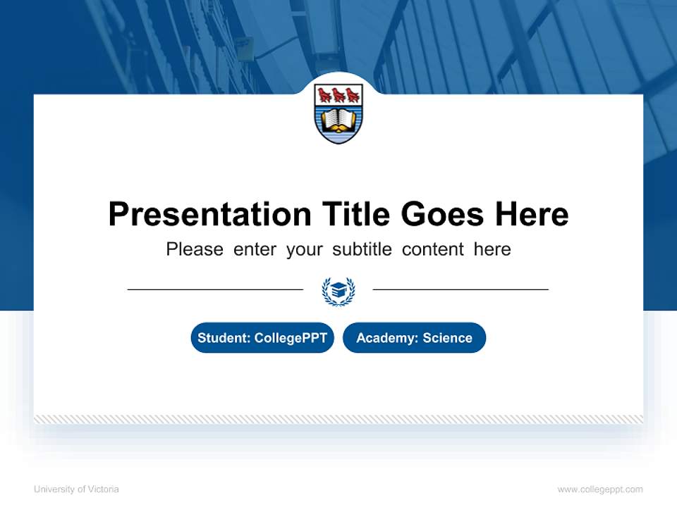 University of Victoria National Scholarship Defense PPT Template4:3 ratio PPT effect preview image4