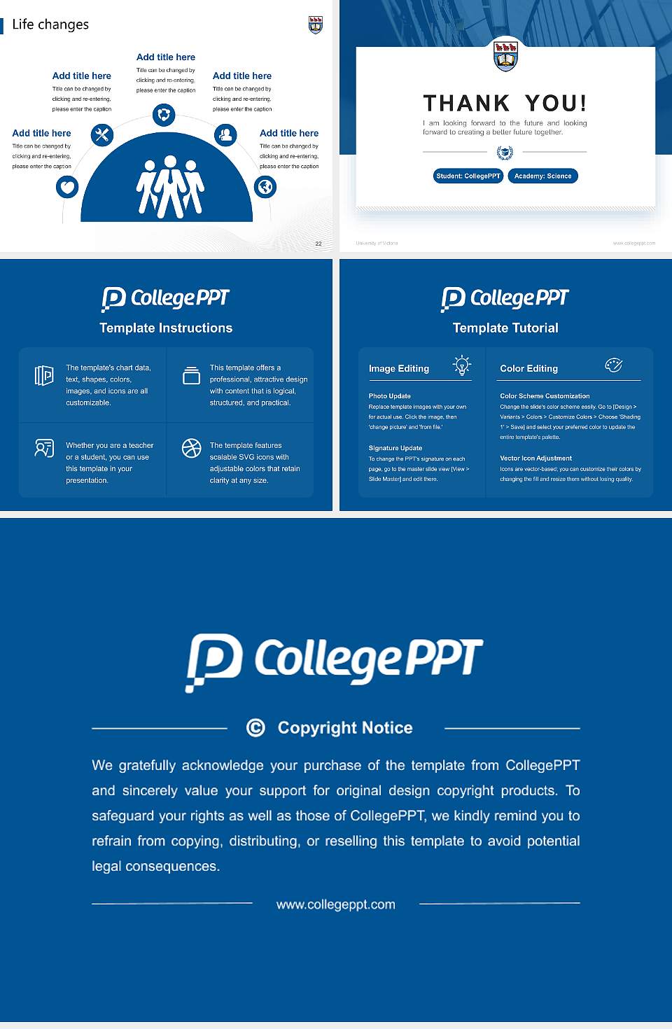 University of Victoria National Scholarship Defense PPT Template4:3 ratio PPT effect preview image4