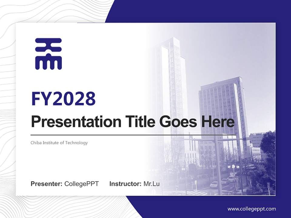 Chiba Institute of Technology Academic Presentation/Research Findings Report PPT Template4:3 ratio PPT effect preview image5