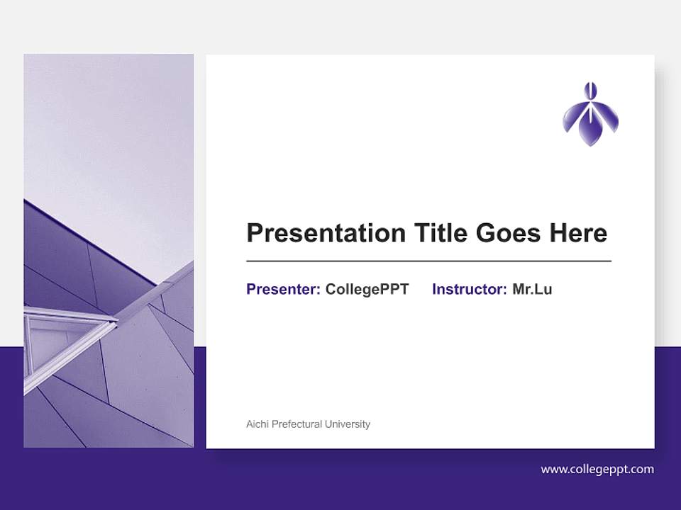 Aichi Prefectural University General Purpose PPT Template4:3 ratio PPT effect preview image6