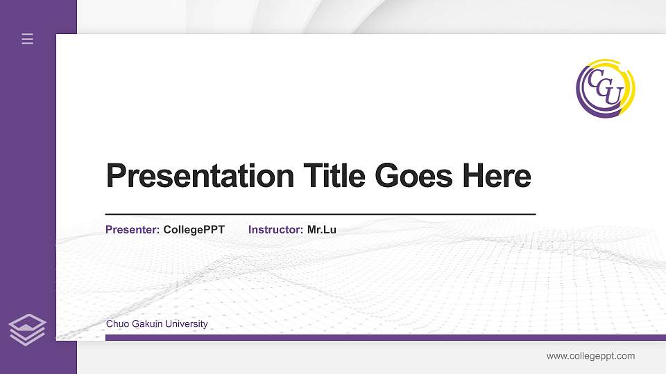 Chuo Gakuin University Thesis Proposal/Graduation Defense PPT Template16:9 ratio PPT effect preview image