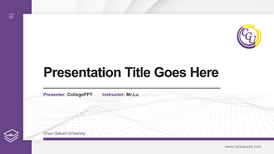 Chuo Gakuin University Thesis Proposal/Graduation Defense PPT Template
