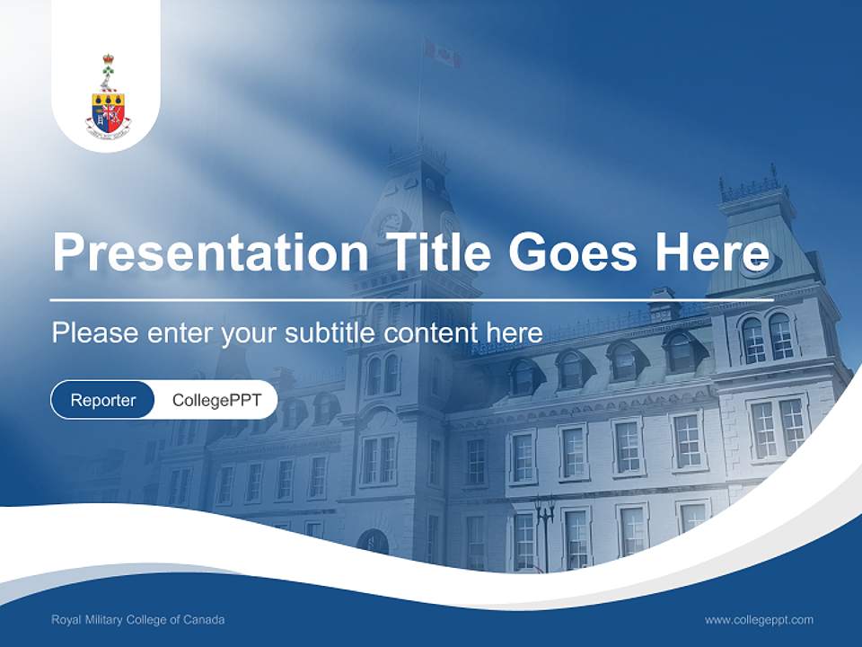 Royal Military College of Canada Lecture Sharing and Networking Event PPT Template4:3 ratio PPT effect preview image4