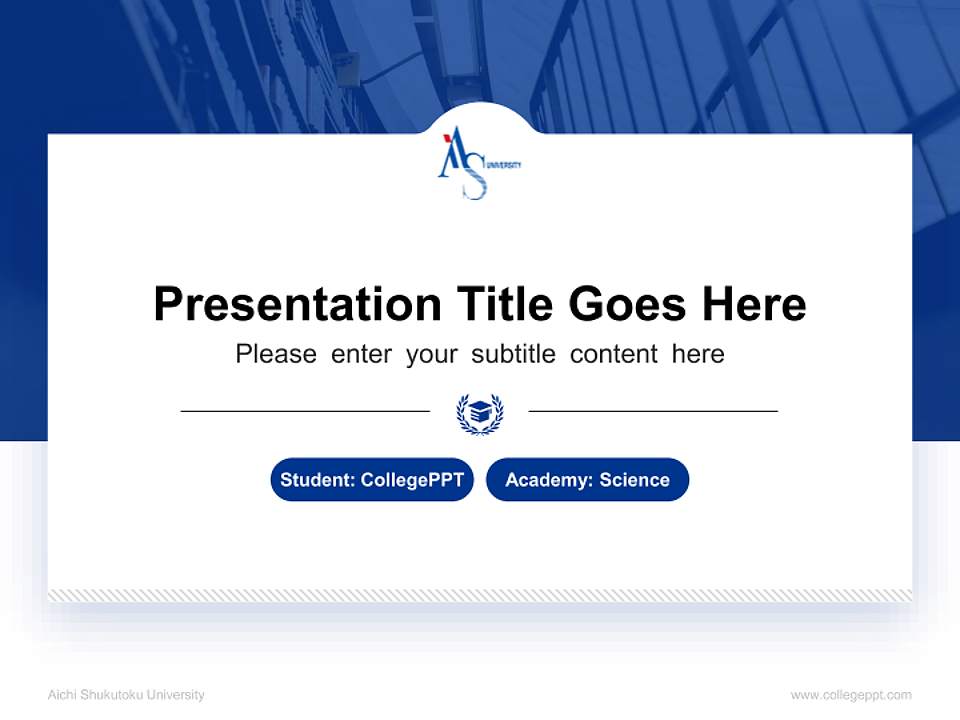 Aichi Shukutoku University National Scholarship Defense PPT Template4:3 ratio PPT effect preview image4