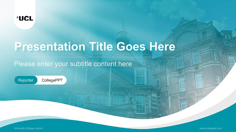 University College London Lecture Sharing and Networking Event PPT Template16:9 ratio PPT effect preview image