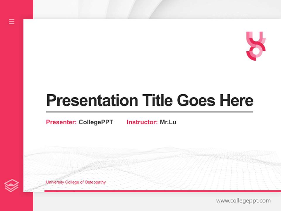 University College of Osteopathy Thesis Proposal/Graduation Defense PPT Template4:3 ratio PPT effect preview image5